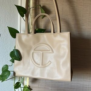 NWT Medium Cream Telfar Shopping Bag